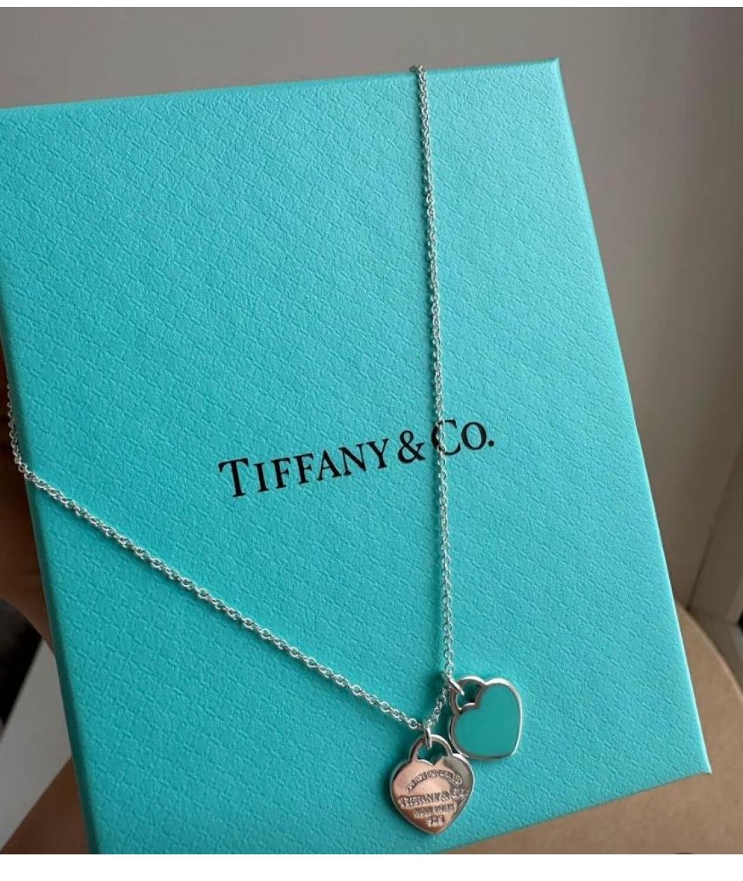 TIFFANY&CO Бирюзовая серебряная подвеска, фото 2