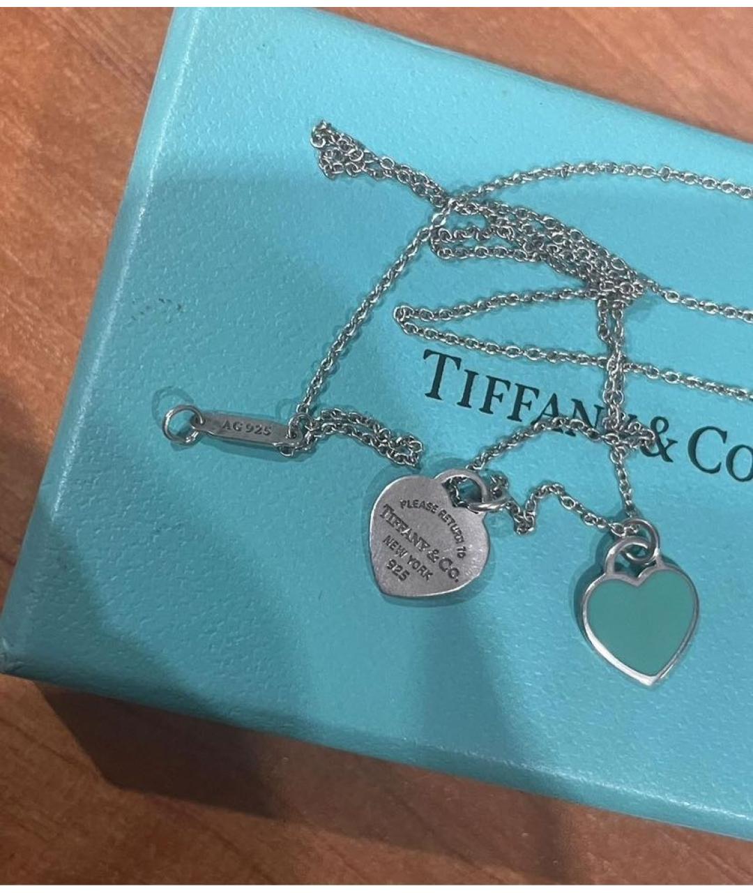 TIFFANY&CO Бирюзовая серебряная подвеска, фото 4