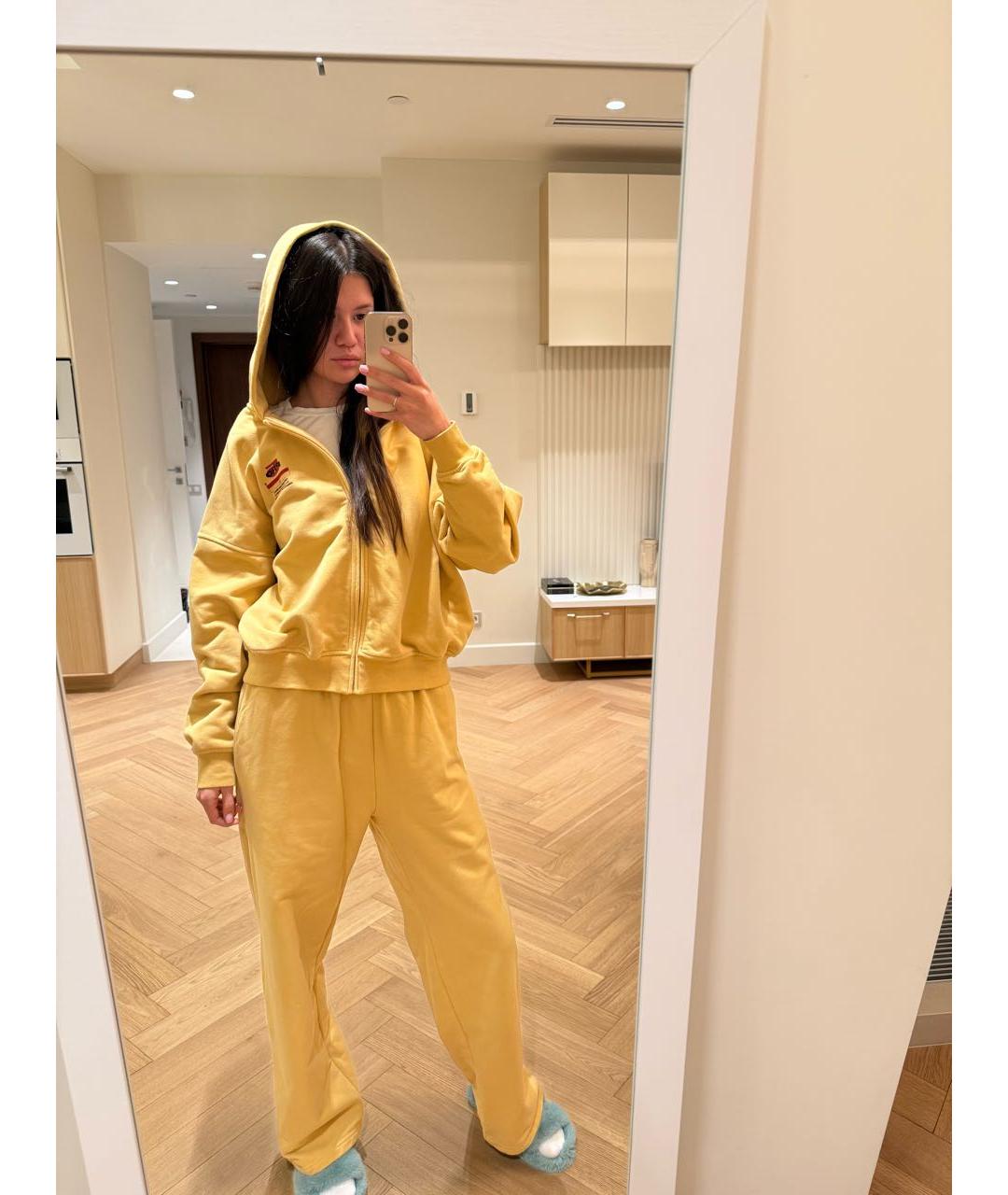 PLANTA ROSA Горчичный хлопковый спортивные костюмы, фото 4