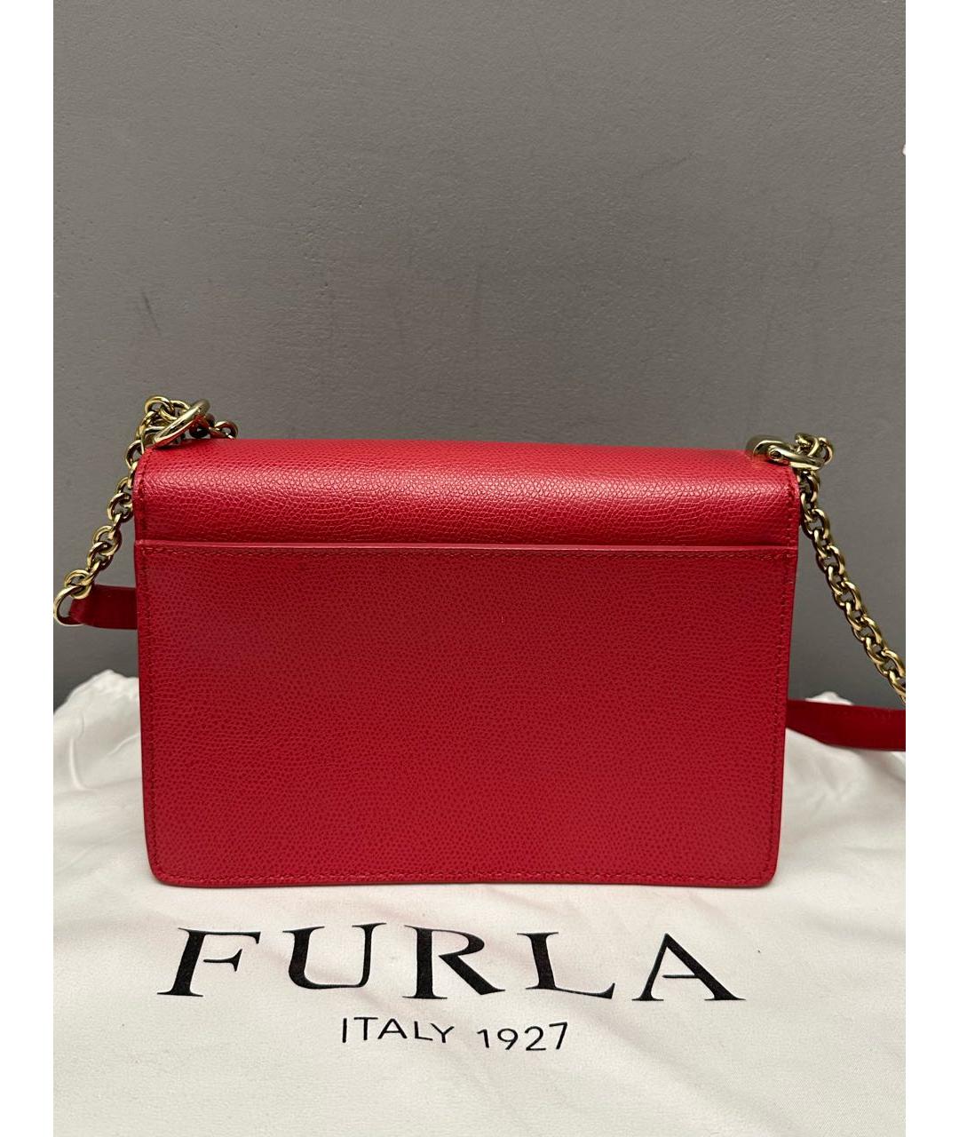 FURLA Фуксия кожаная сумка через плечо, фото 3