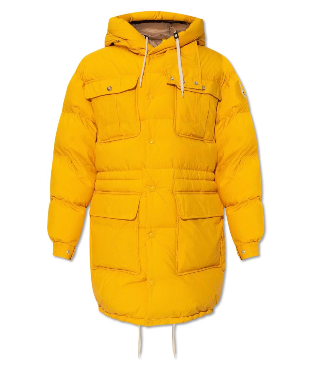 MONCLER Желтый пуховик, фото 1