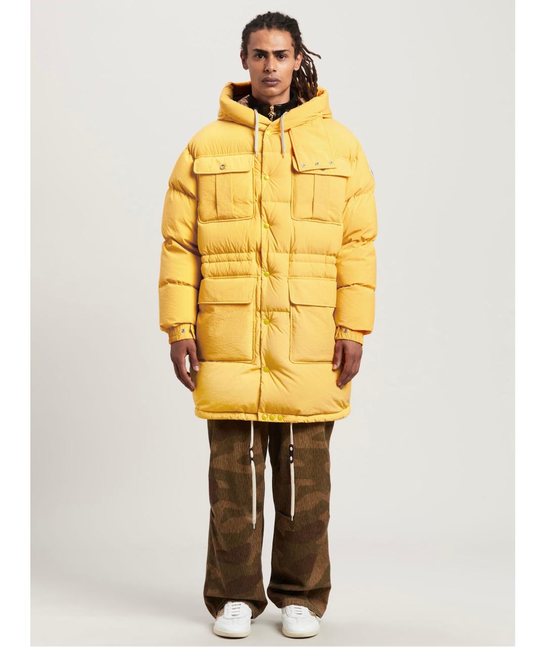 MONCLER Желтый пуховик, фото 8