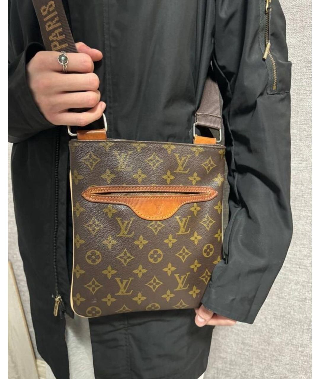 LOUIS VUITTON Коричневая сумка на плечо, фото 3