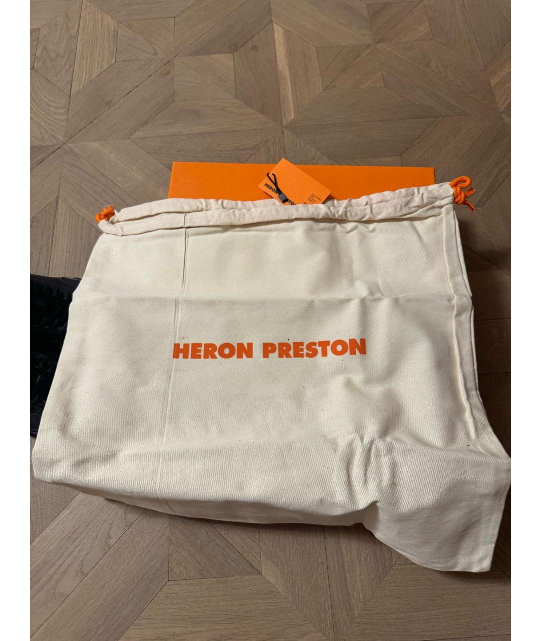 HERON PRESTON Черные кожаные кеды, фото 3