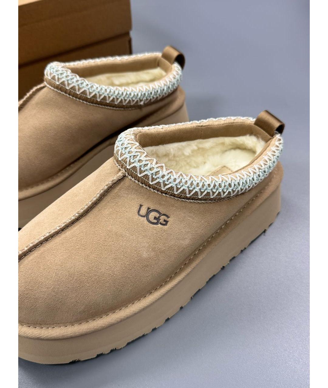 UGG AUSTRALIA Бежевые замшевые ботинки, фото 5