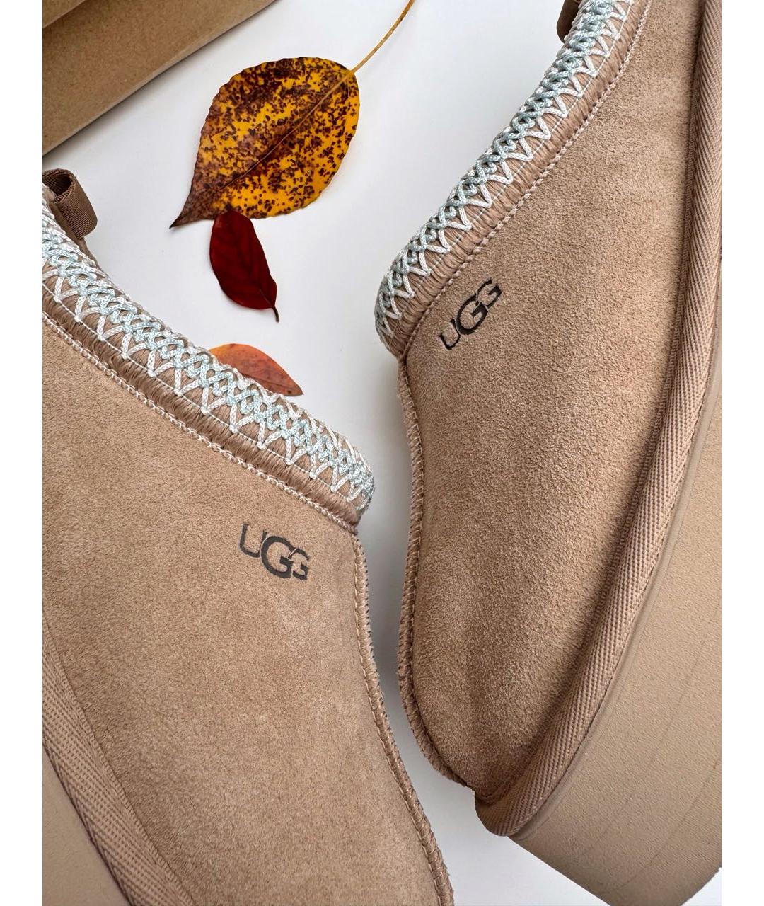 UGG AUSTRALIA Бежевые замшевые ботинки, фото 3