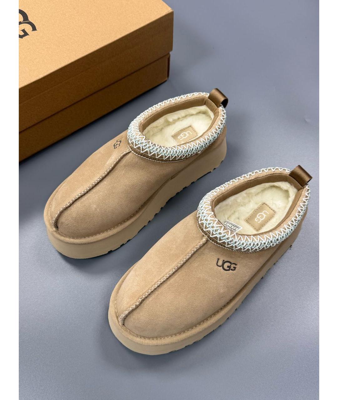 UGG AUSTRALIA Бежевые замшевые ботинки, фото 3