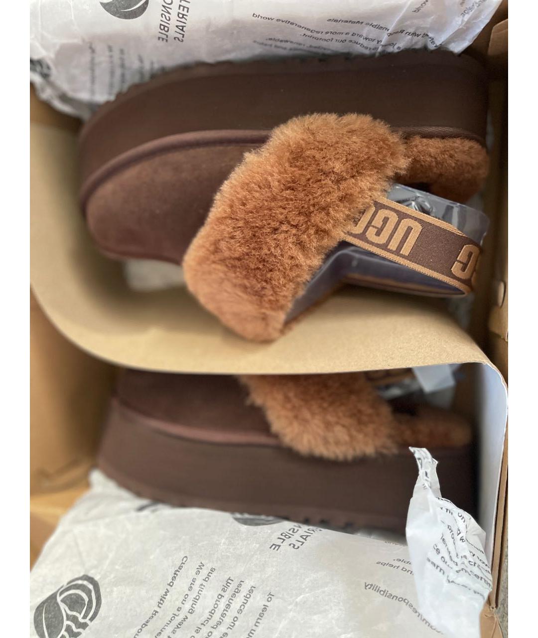 UGG AUSTRALIA Коричневые сандалии, фото 4