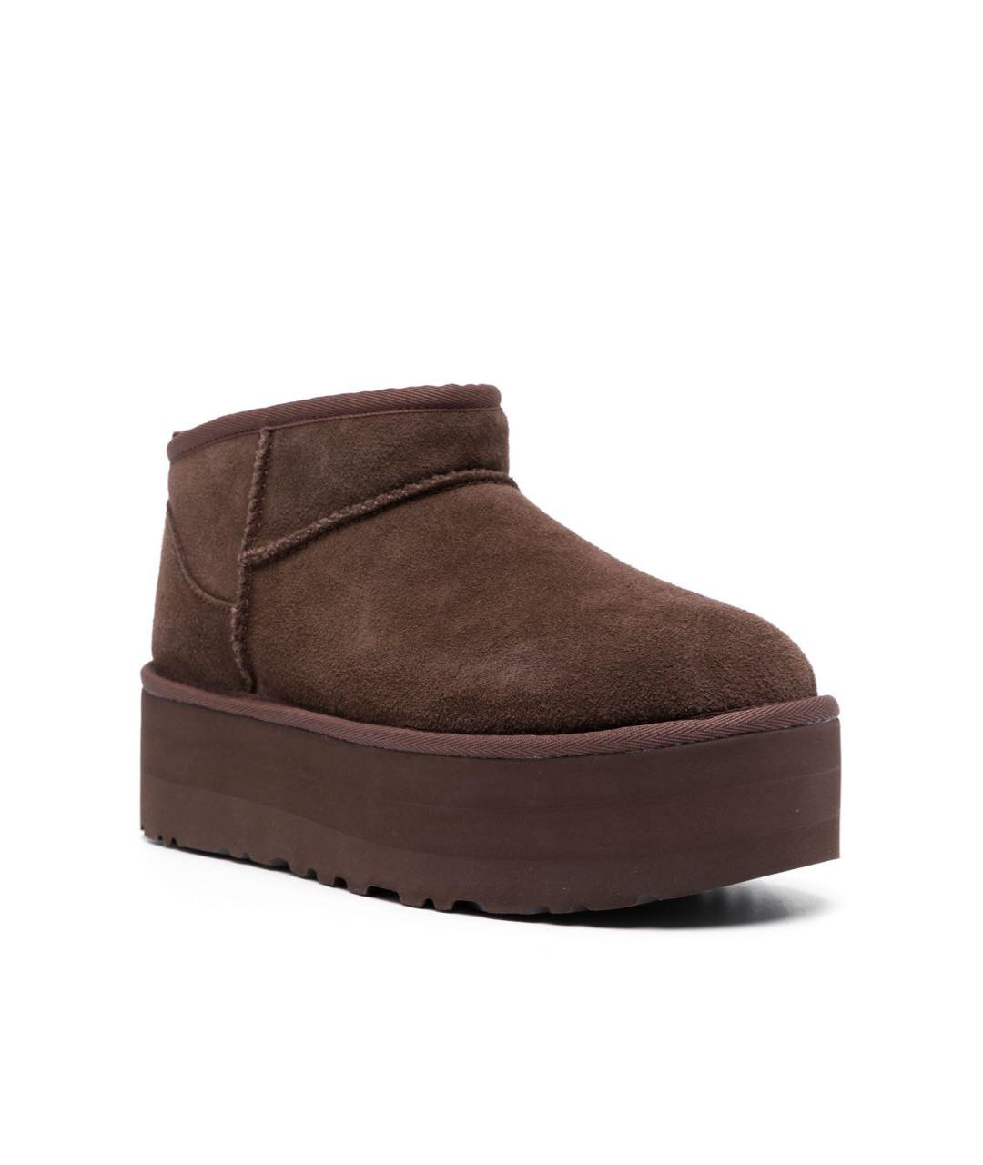 UGG AUSTRALIA Коричневые замшевые сапоги, фото 2