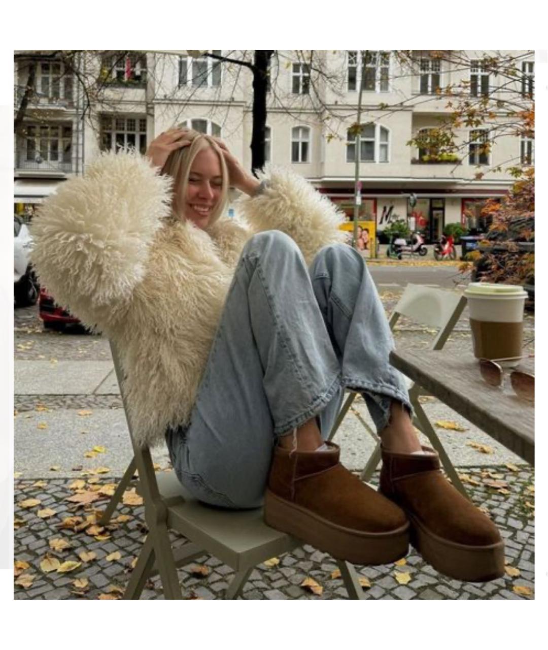 UGG AUSTRALIA Коричневые замшевые сапоги, фото 5