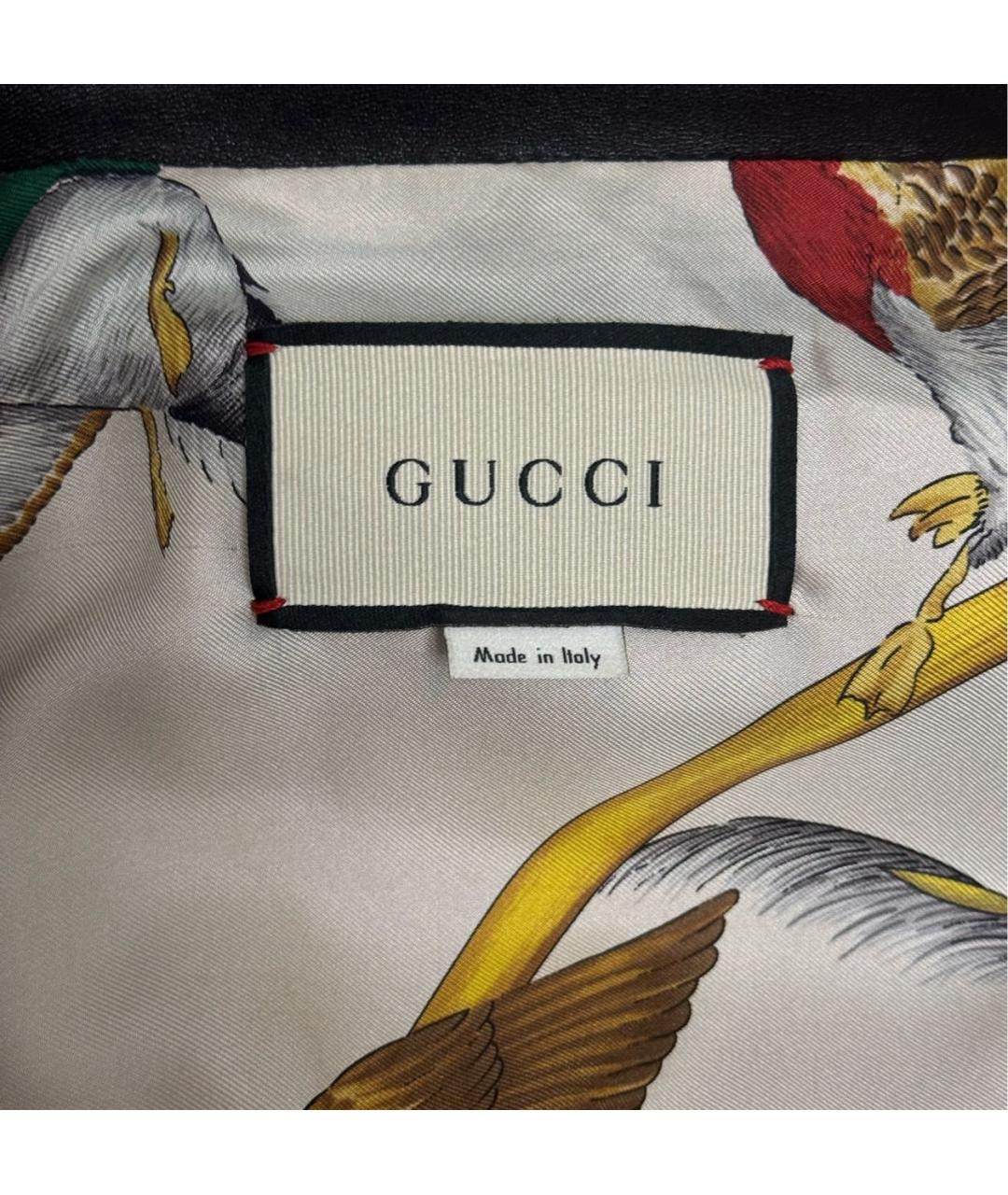 GUCCI Черная кожаная куртка, фото 7