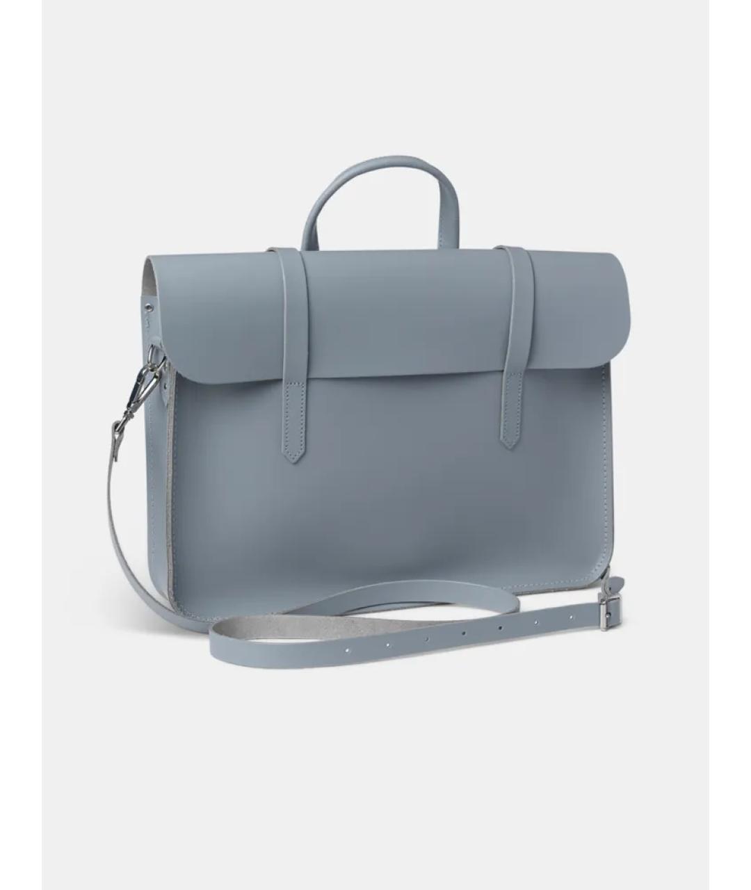 THE CAMBRIDGE SATCHEL COMPANY Серая кожаная сумка с короткими ручками, фото 2