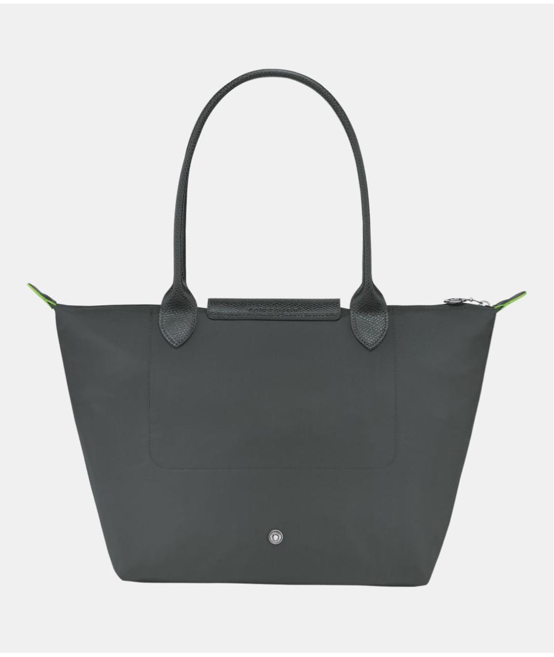 LONGCHAMP Серебряная тканевая сумка тоут, фото 3