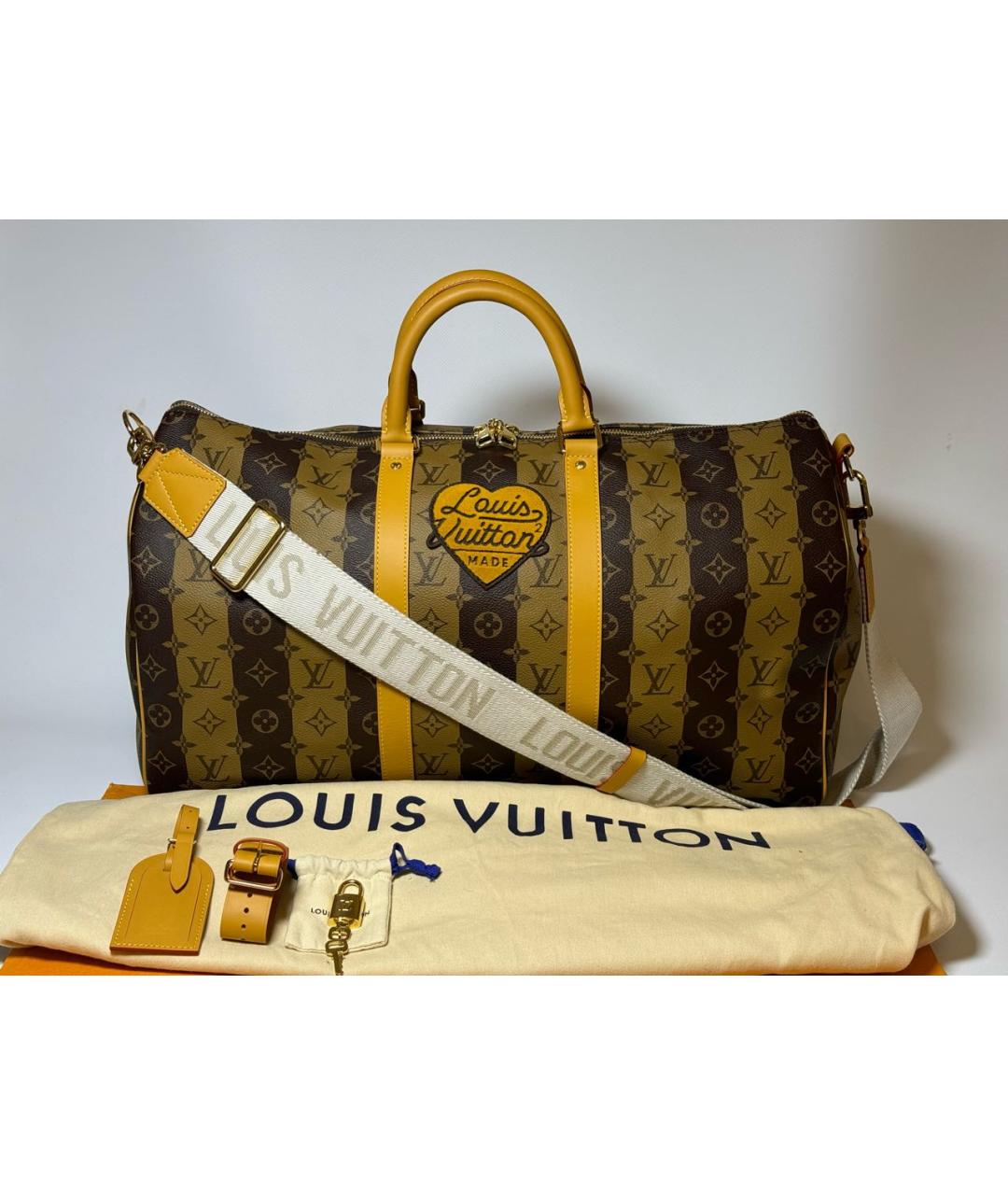 LOUIS VUITTON Коричневая дорожная/спортивная сумка, фото 5