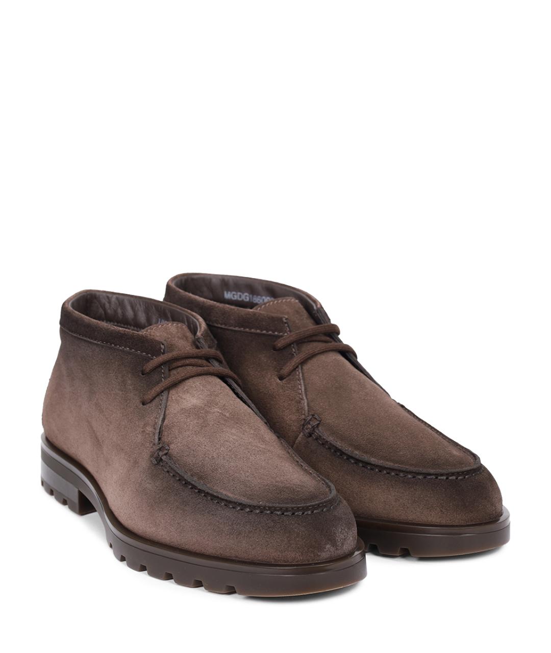 SANTONI Коричневые низкие ботинки, фото 2