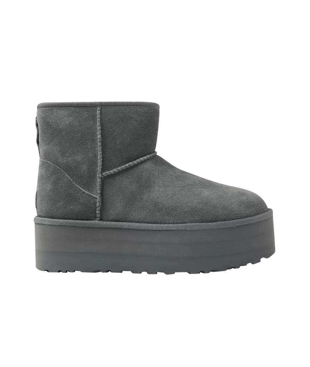 UGG AUSTRALIA Антрацитовые замшевые сапоги, фото 1