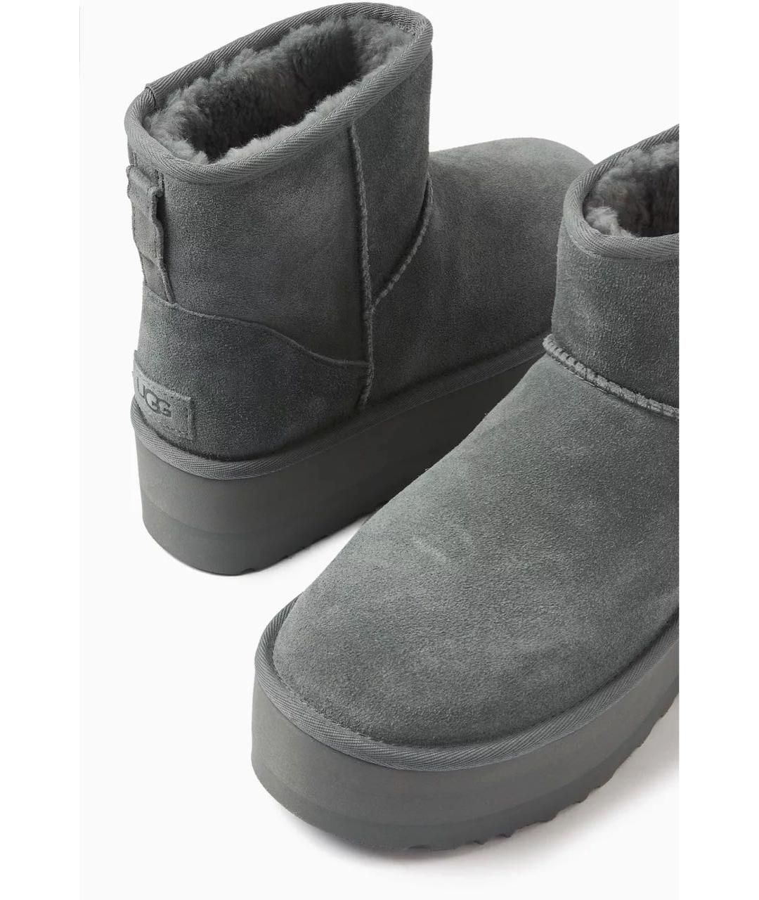 UGG AUSTRALIA Антрацитовые замшевые сапоги, фото 6