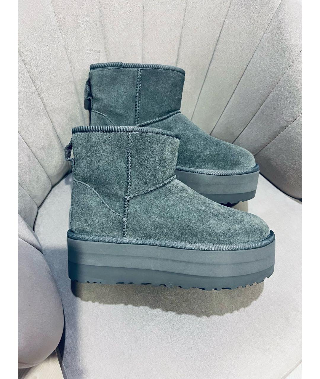 UGG AUSTRALIA Антрацитовые замшевые сапоги, фото 8