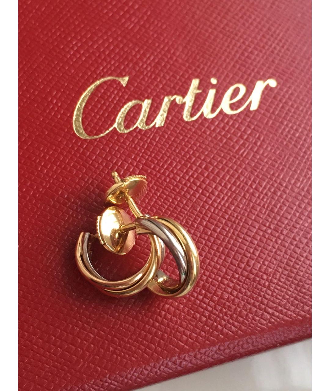 CARTIER Золотые серьги из розового золота, фото 2