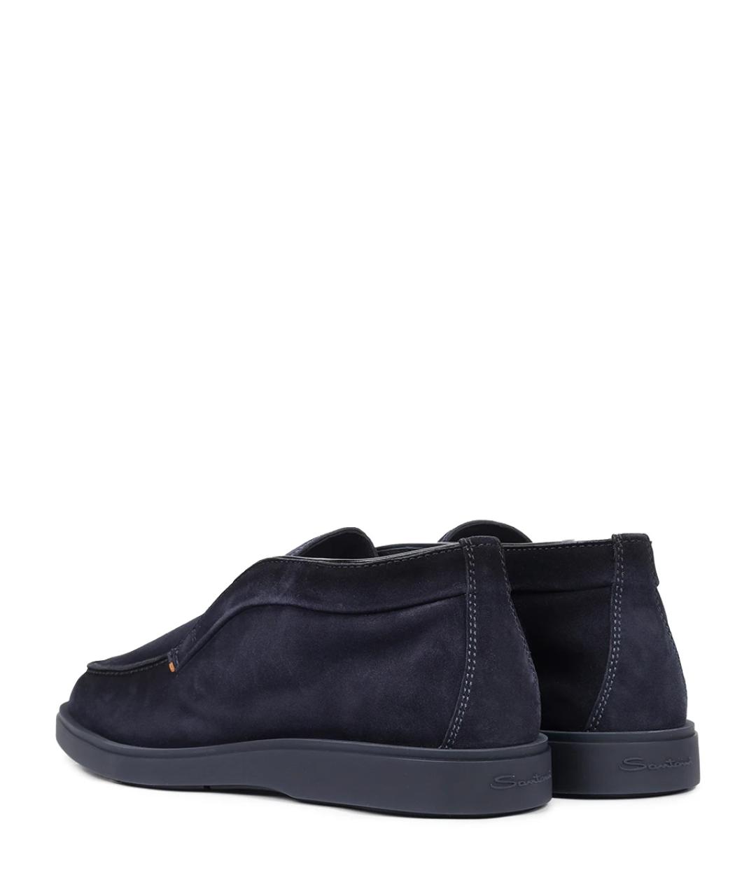 SANTONI Синие низкие ботинки, фото 4
