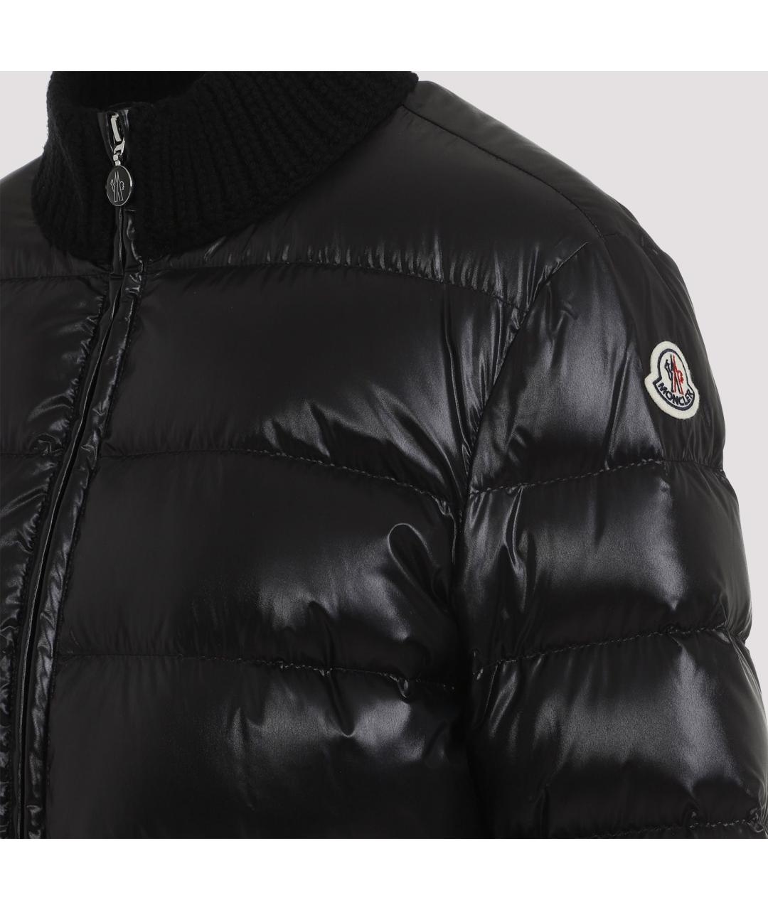 MONCLER Черная полиамидовая куртка, фото 4