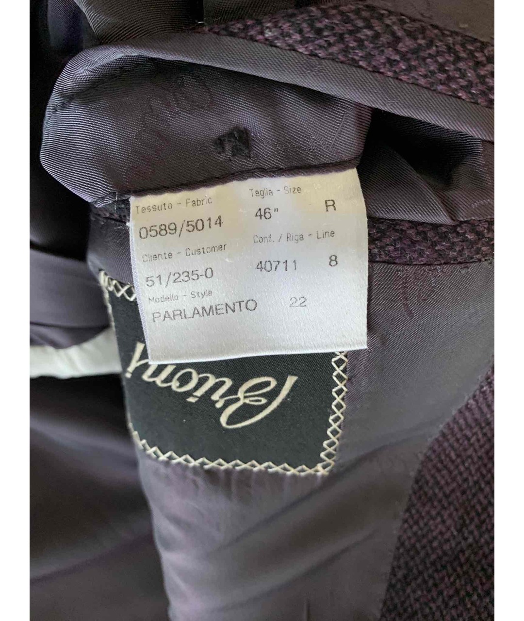 BRIONI Фиолетовый шерстяной пиджак, фото 3