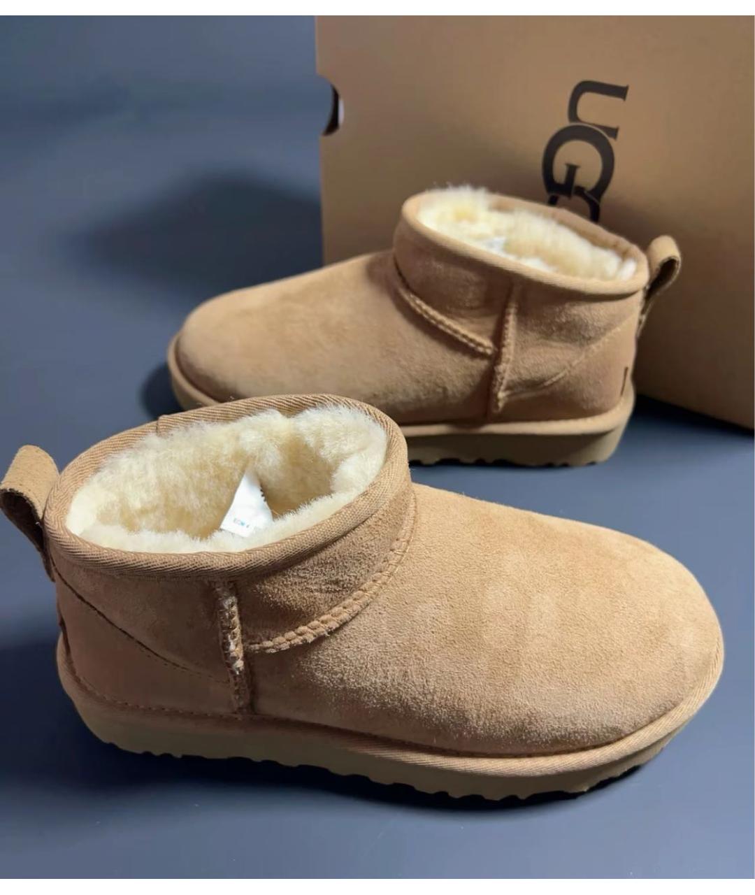 UGG AUSTRALIA Коричневые замшевые ботинки, фото 5