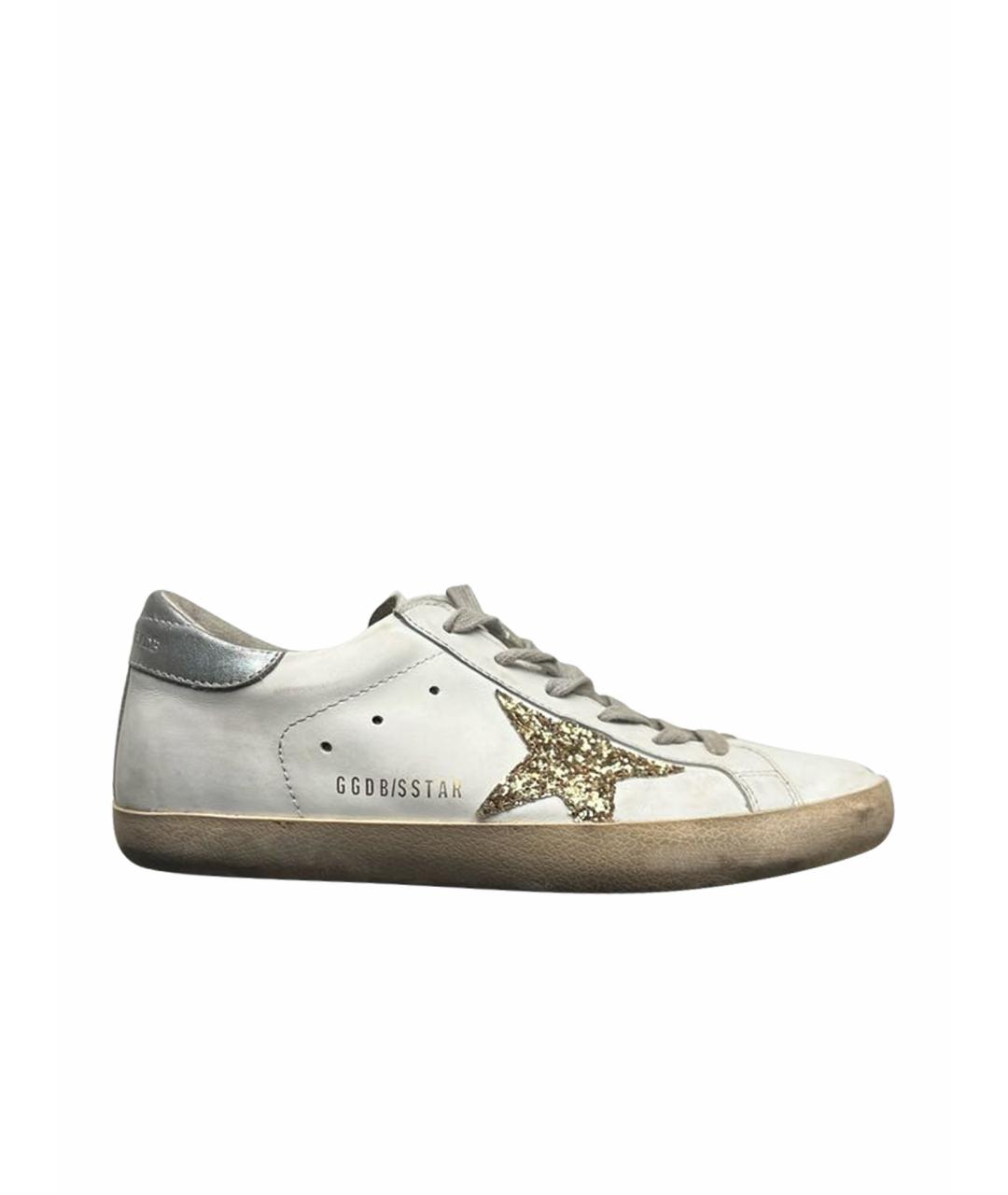 GOLDEN GOOSE DELUXE BRAND Белые кожаные кеды, фото 1