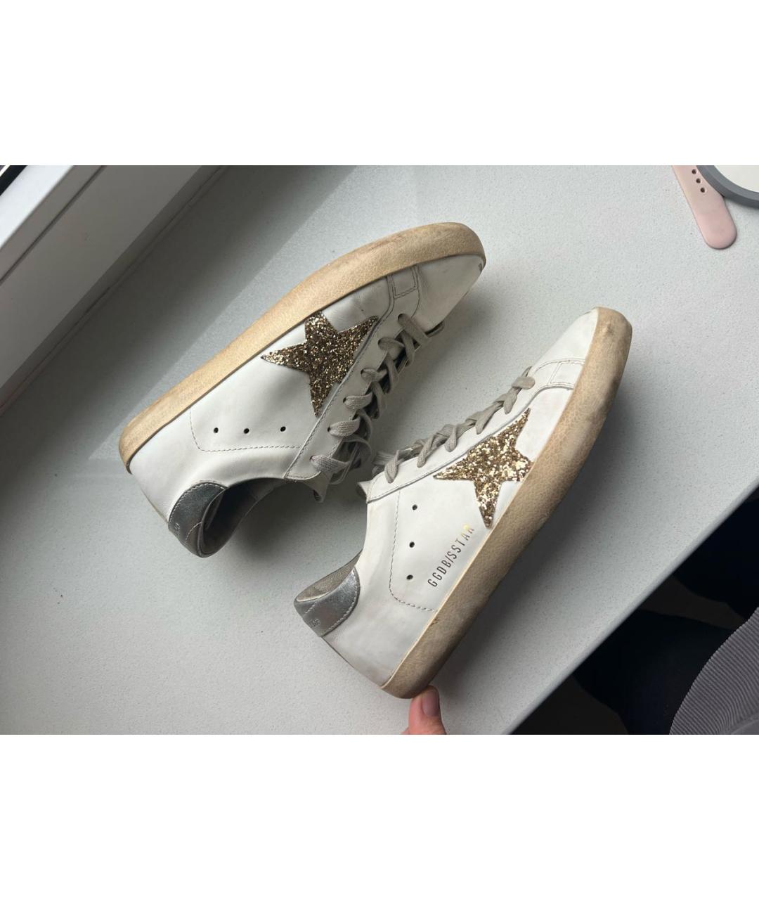 GOLDEN GOOSE DELUXE BRAND Белые кожаные кеды, фото 6