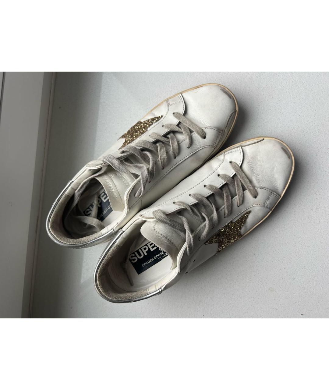 GOLDEN GOOSE DELUXE BRAND Белые кожаные кеды, фото 5