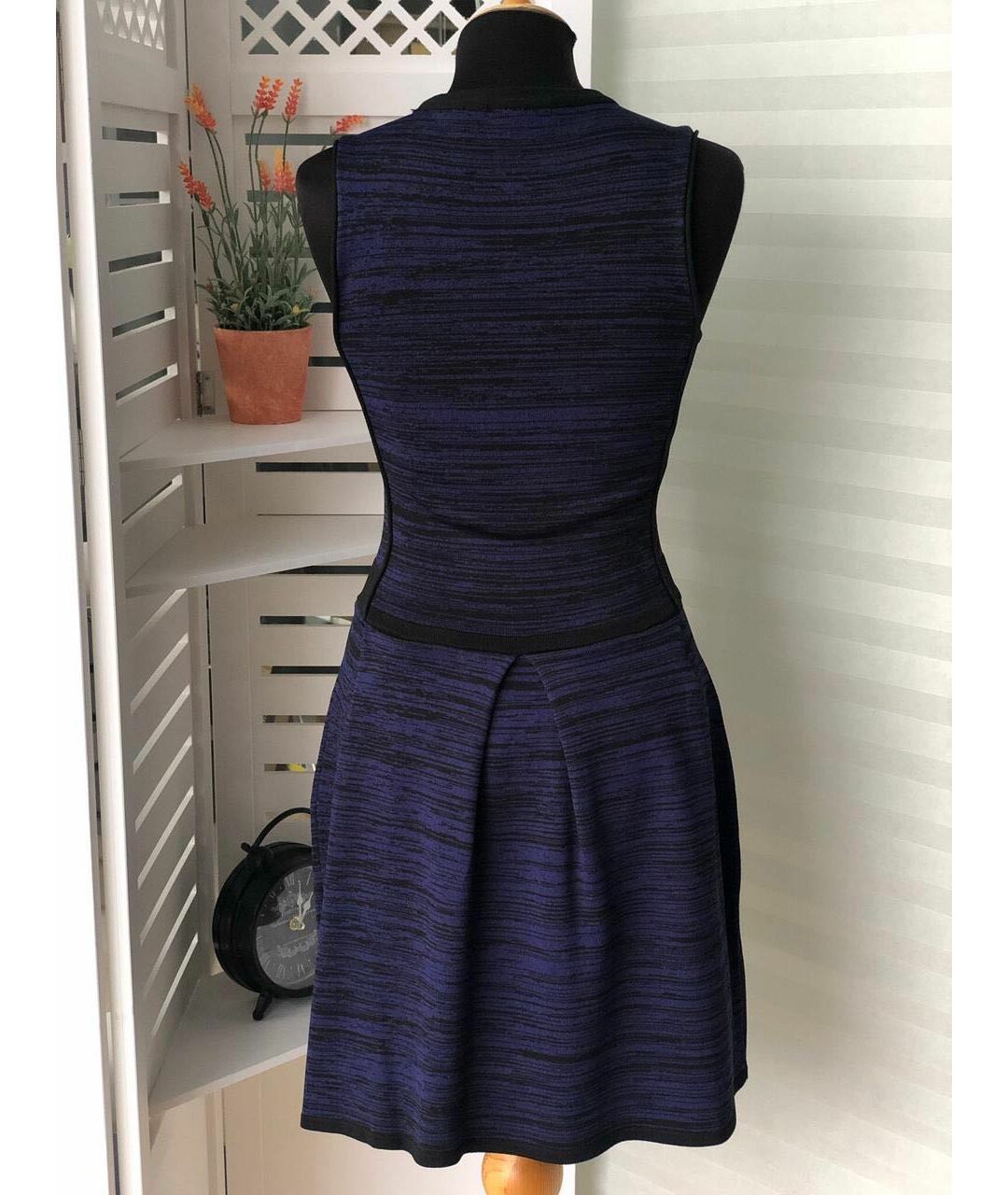 WALTER BAKER Синее вискозное повседневное платье, фото 2