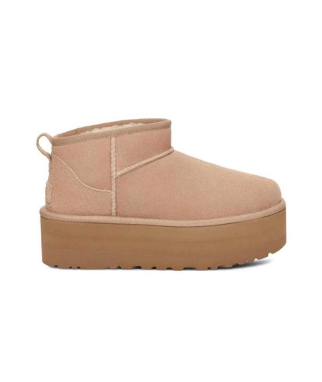 UGG AUSTRALIA Бежевые замшевые полусапоги, фото 1