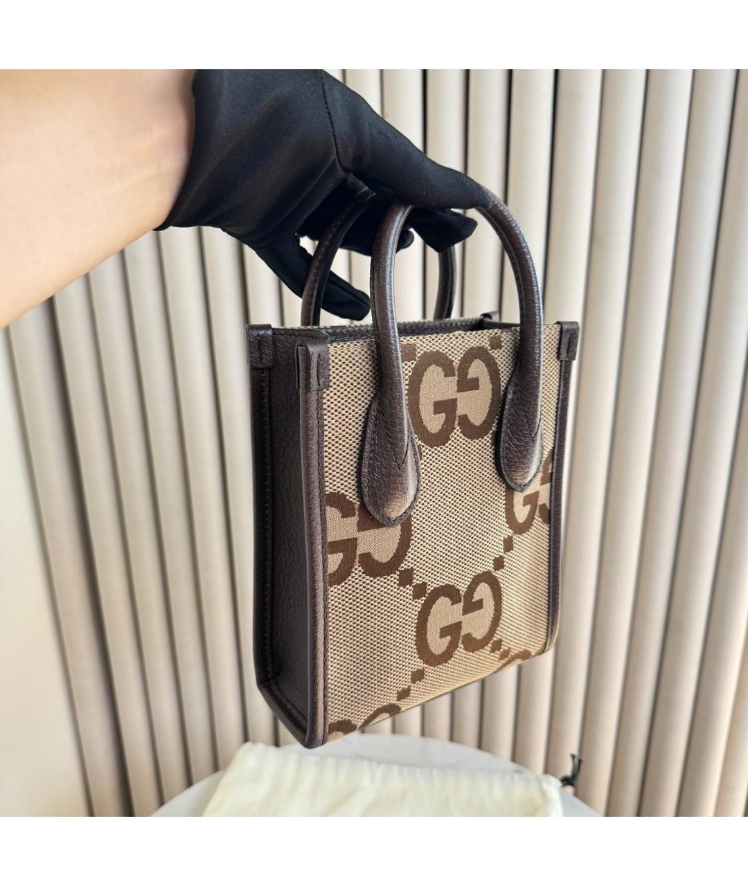 GUCCI Коричневая сумка тоут, фото 3