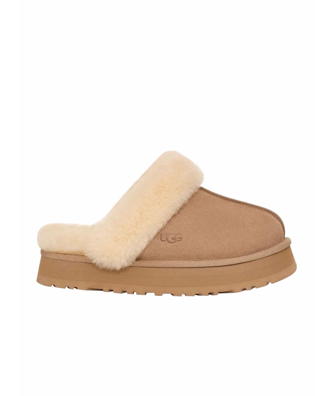 UGG AUSTRALIA Бежевые замшевые мюли, фото 1