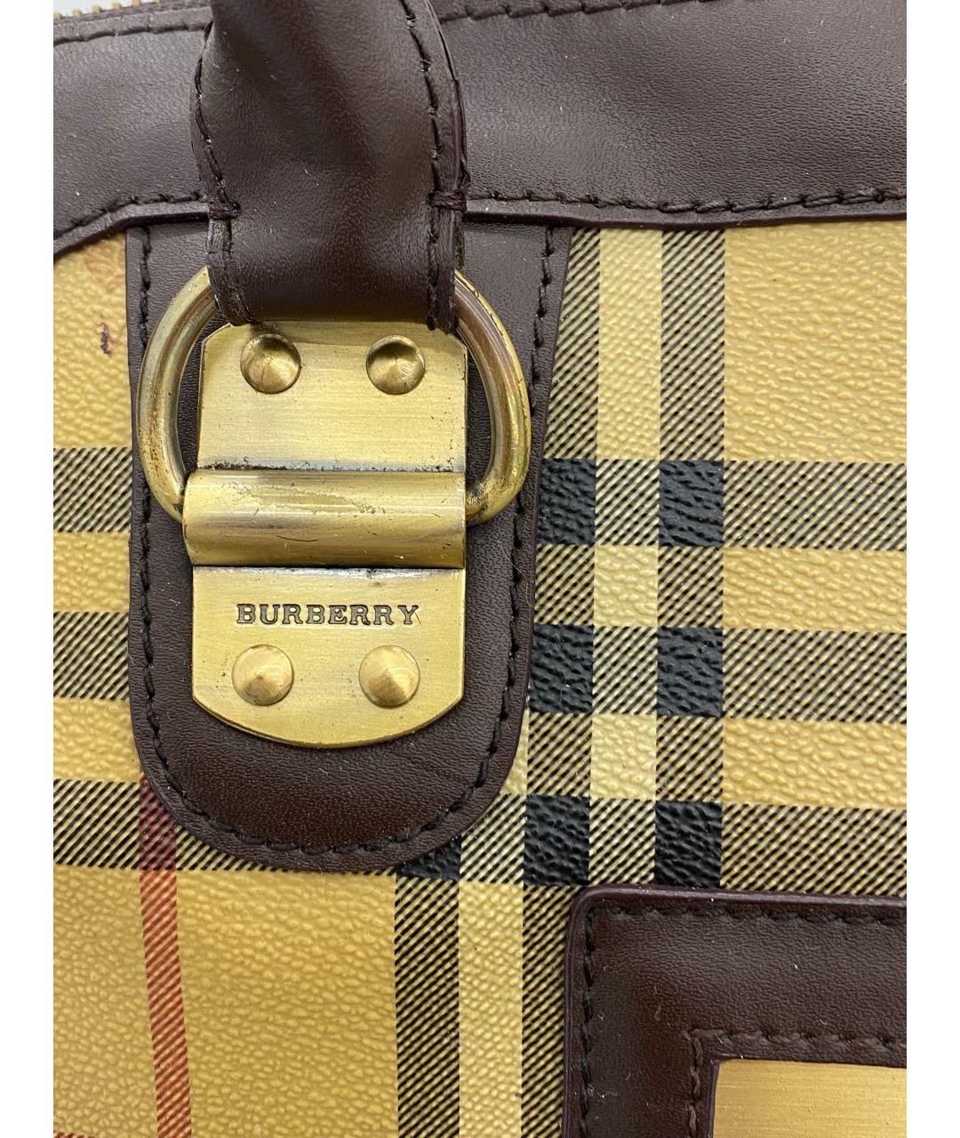 BURBERRY Коричневая сумка с короткими ручками из искусственной кожи, фото 6