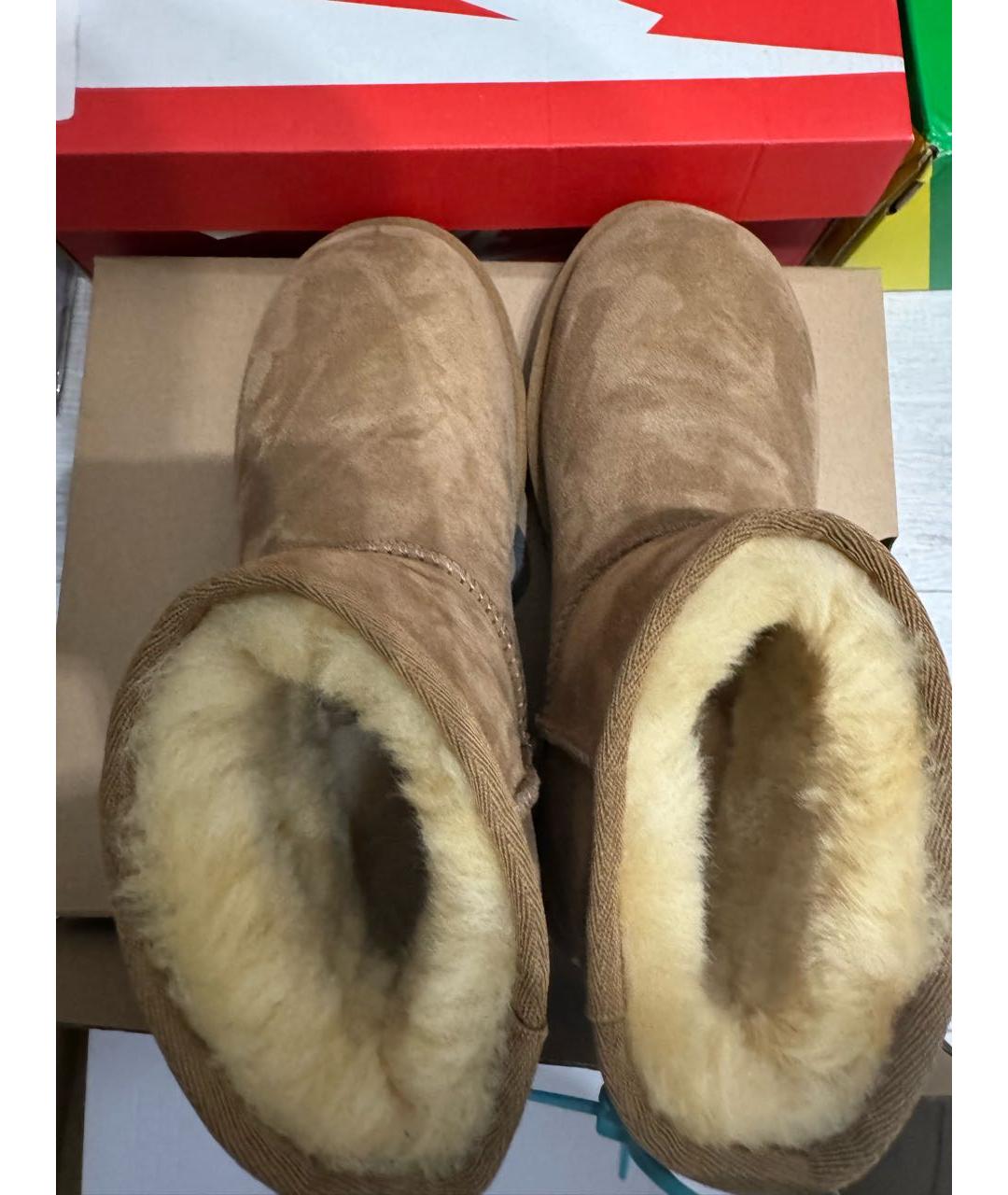 UGG AUSTRALIA Бежевые замшевые ботинки, фото 3