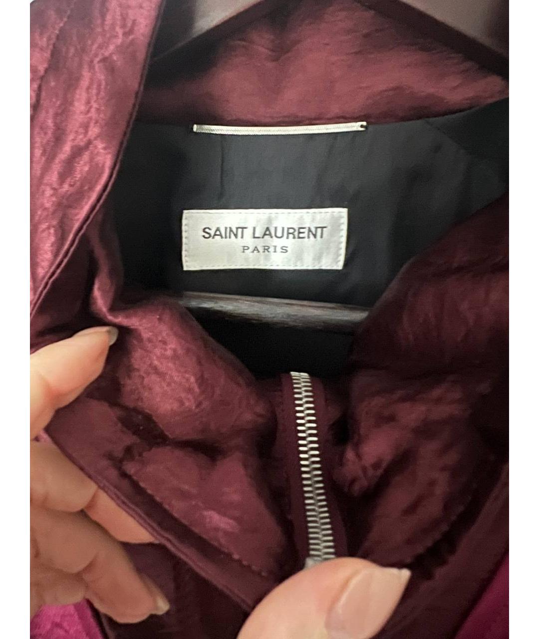 SAINT LAURENT Бордовая куртка, фото 3