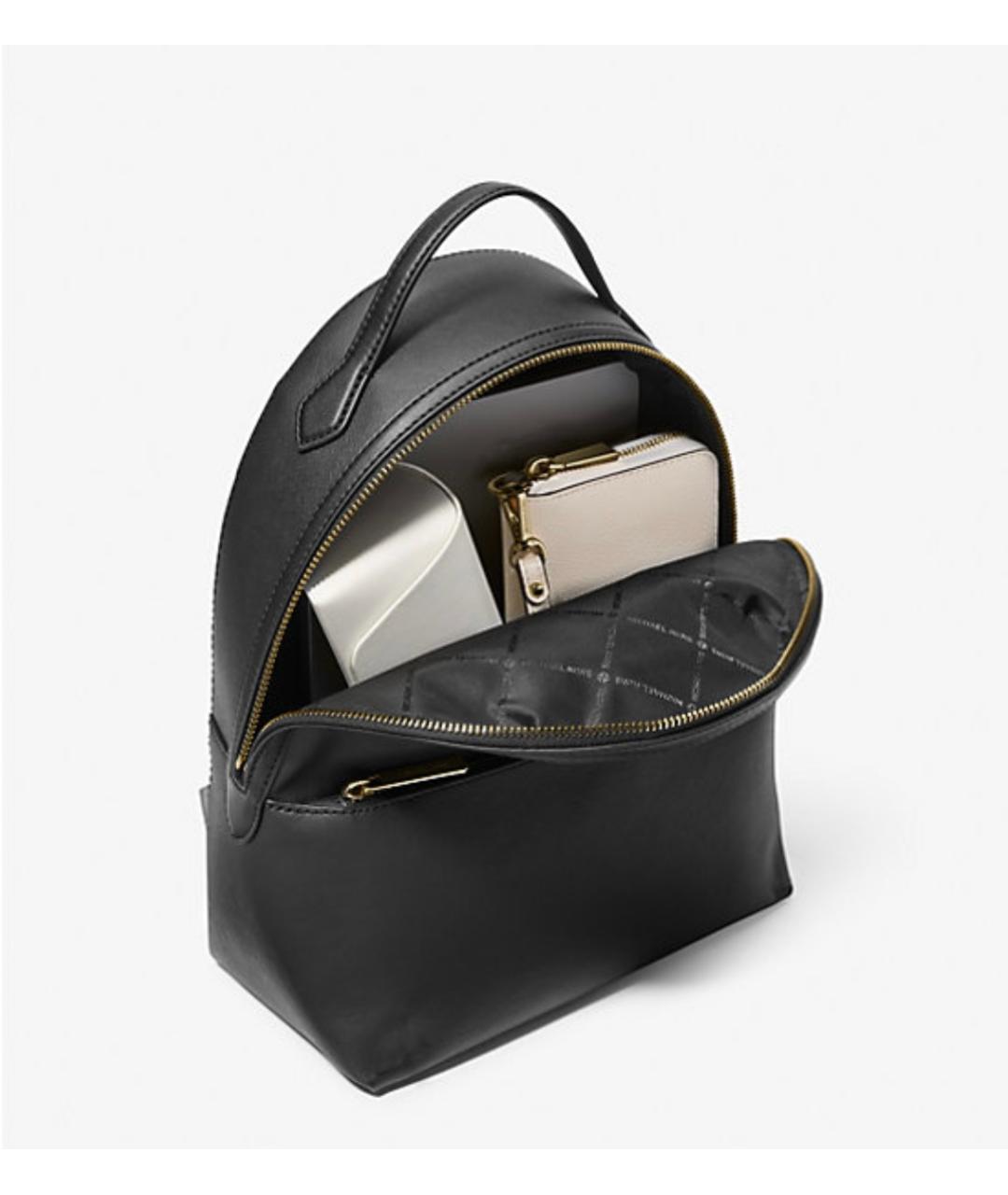 MICHAEL KORS Черный рюкзак из искусственной кожи, фото 4