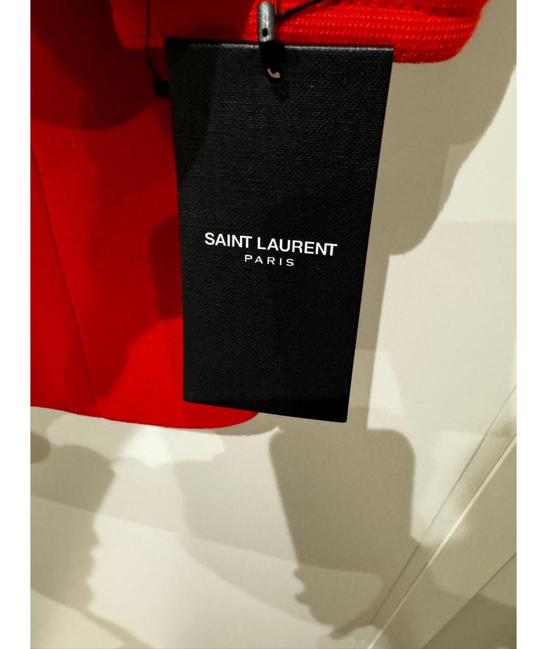 SAINT LAURENT Красное коктейльное платье, фото 5