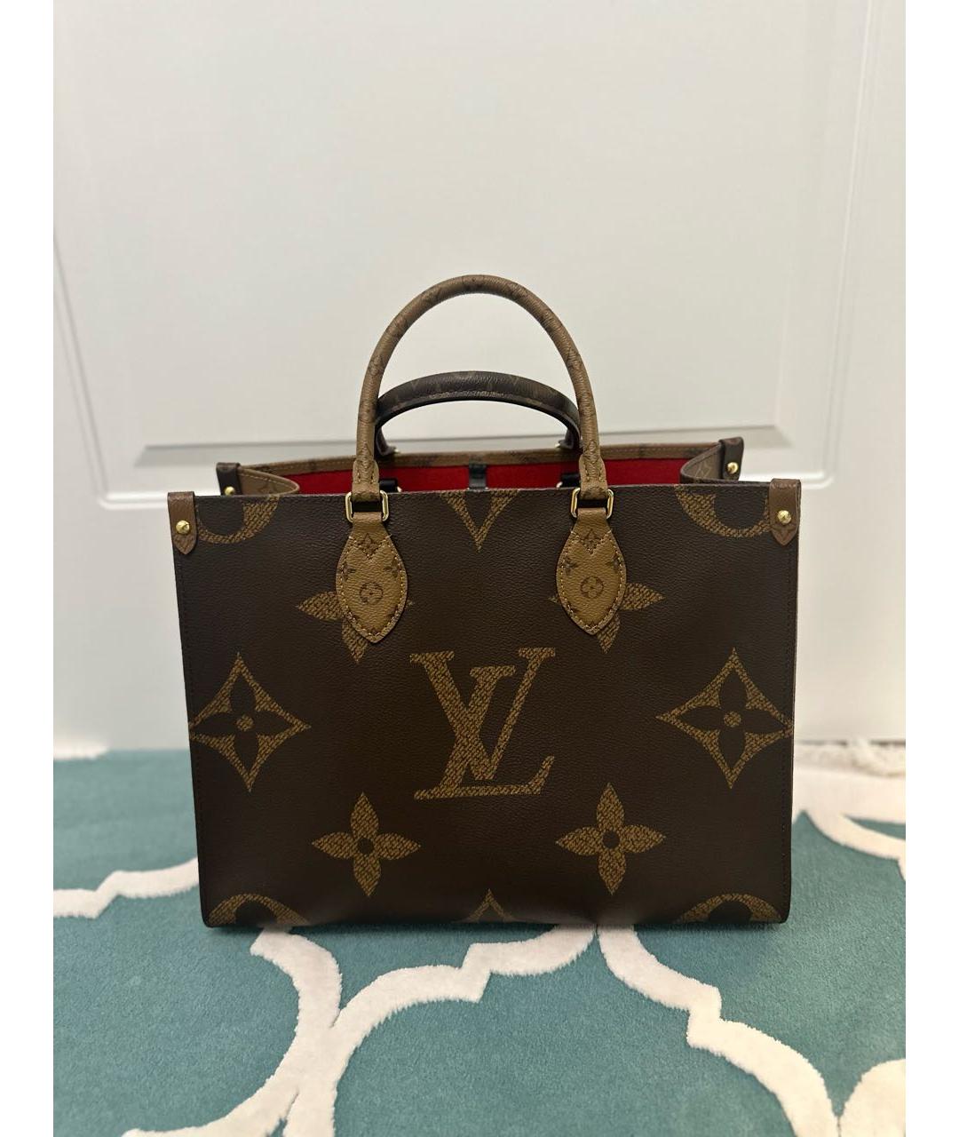 LOUIS VUITTON Коричневая сумка тоут, фото 8