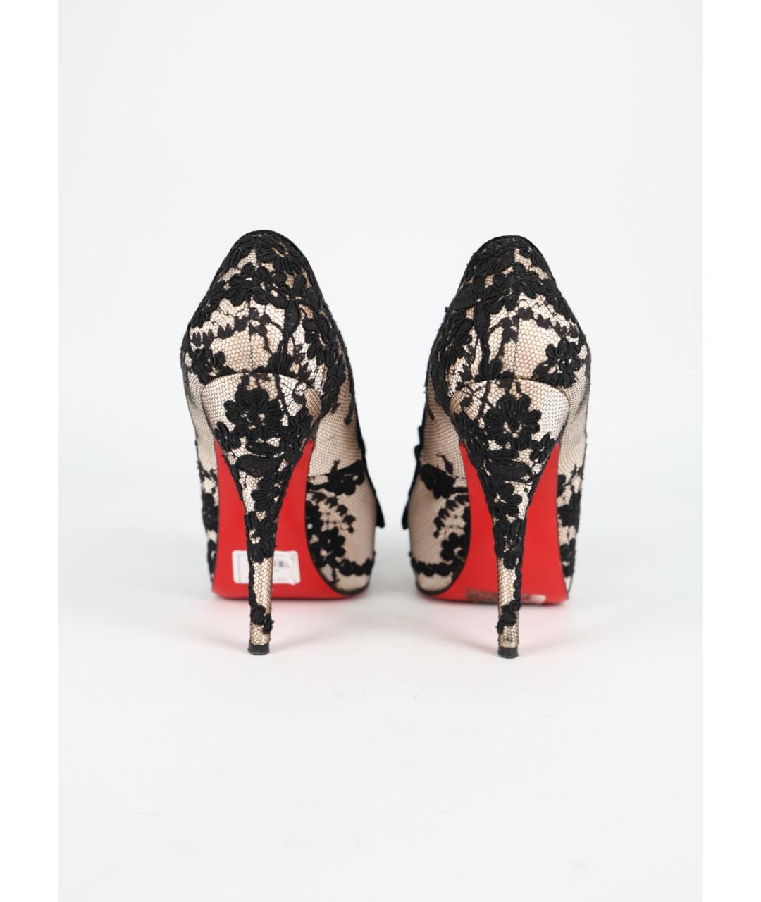 CHRISTIAN LOUBOUTIN Бежевые текстильные туфли, фото 4