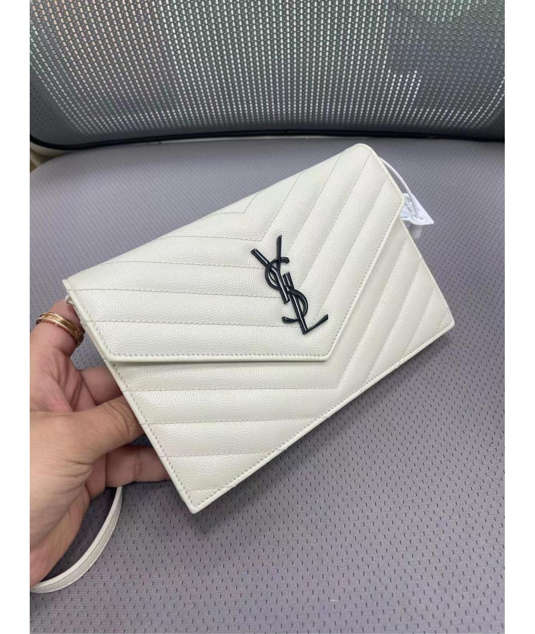 SAINT LAURENT Белая сумка через плечо, фото 7