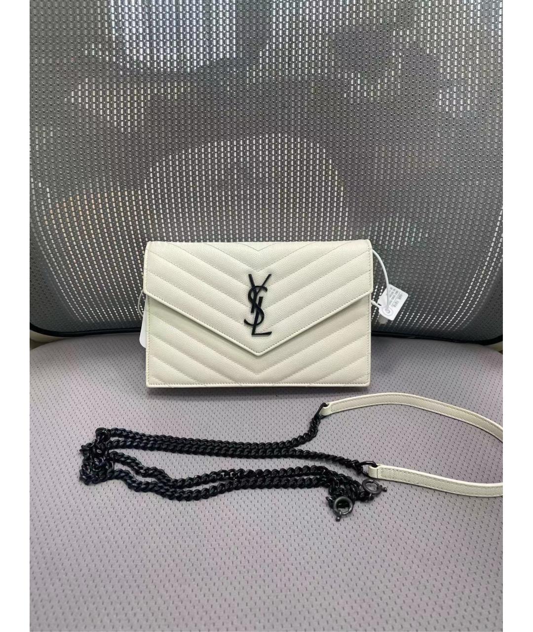 SAINT LAURENT Белая сумка через плечо, фото 10