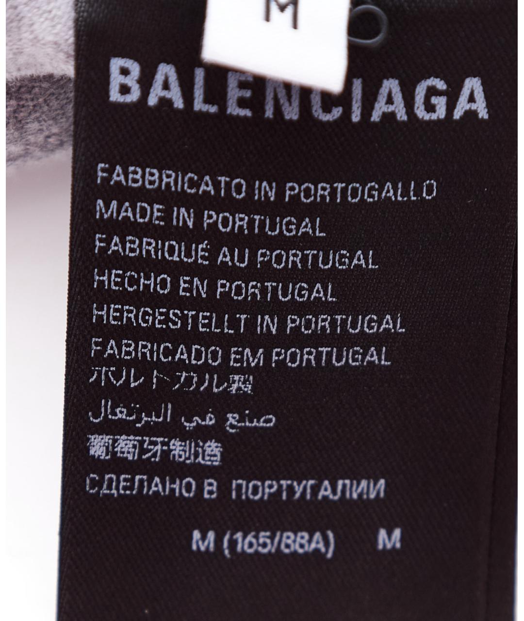 BALENCIAGA Черная хлопковая майка, фото 5