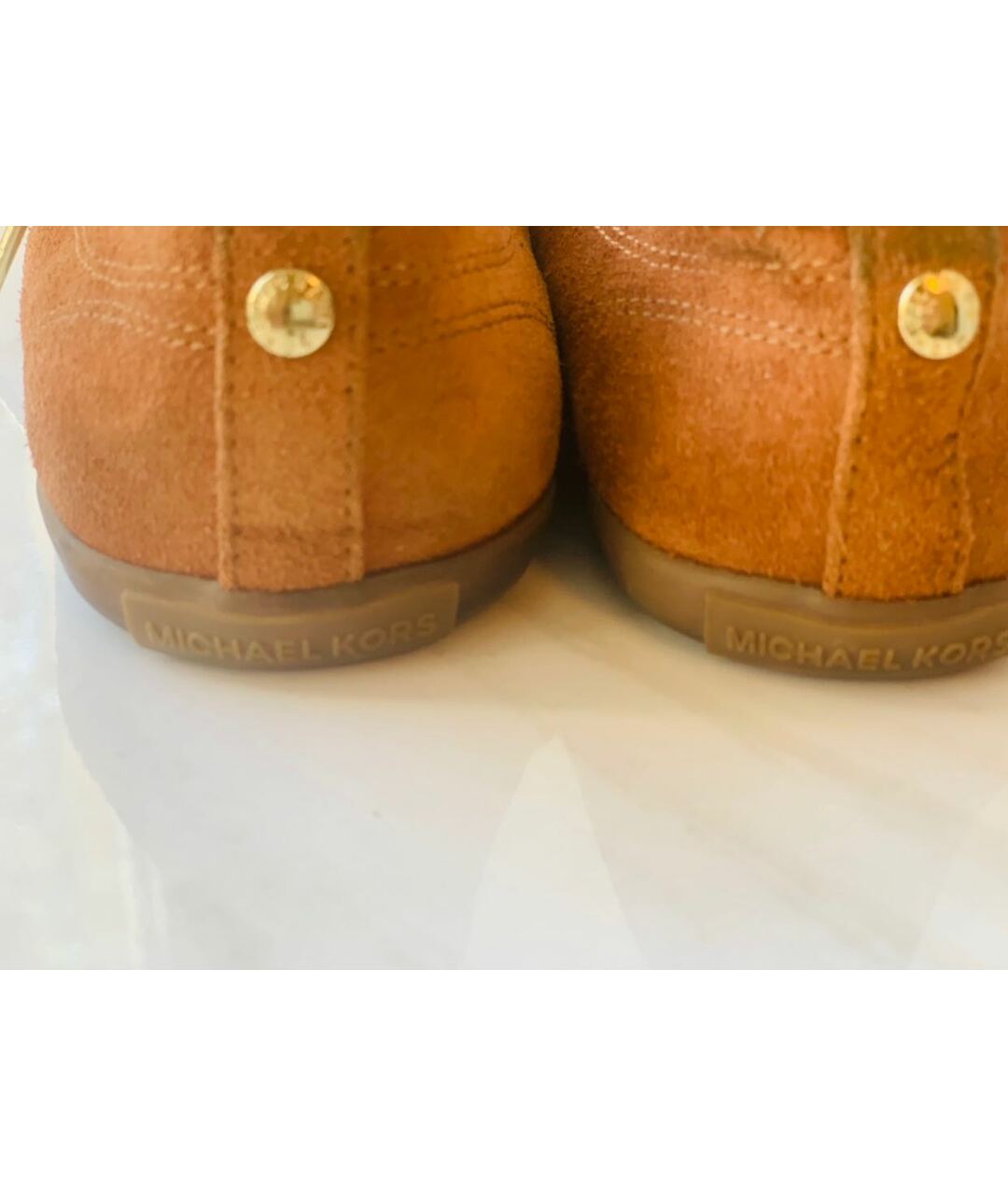 MICHAEL KORS COLLECTION Оранжевое замшевые кроссовки, фото 3