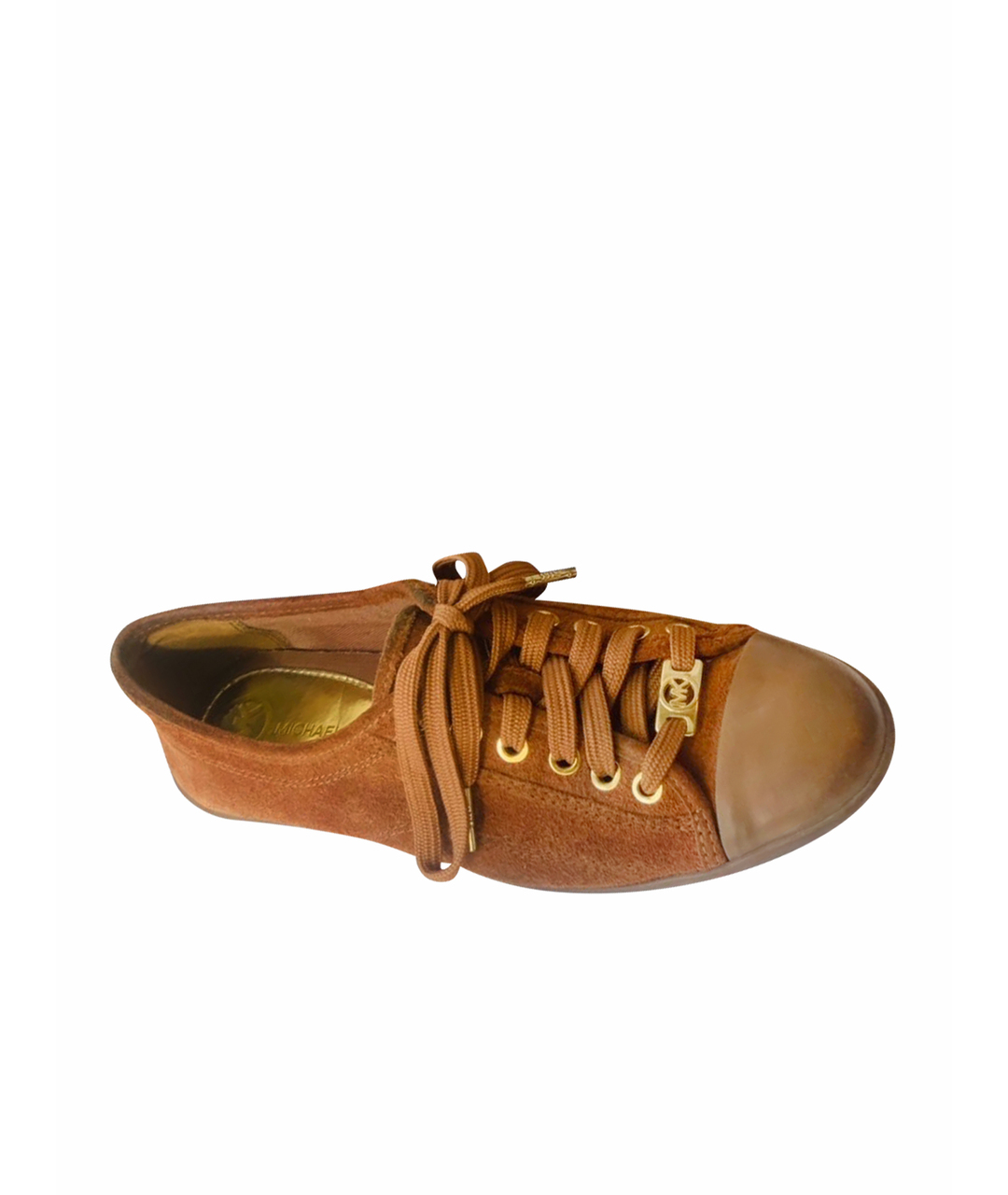 MICHAEL KORS COLLECTION Оранжевое замшевые кроссовки, фото 1