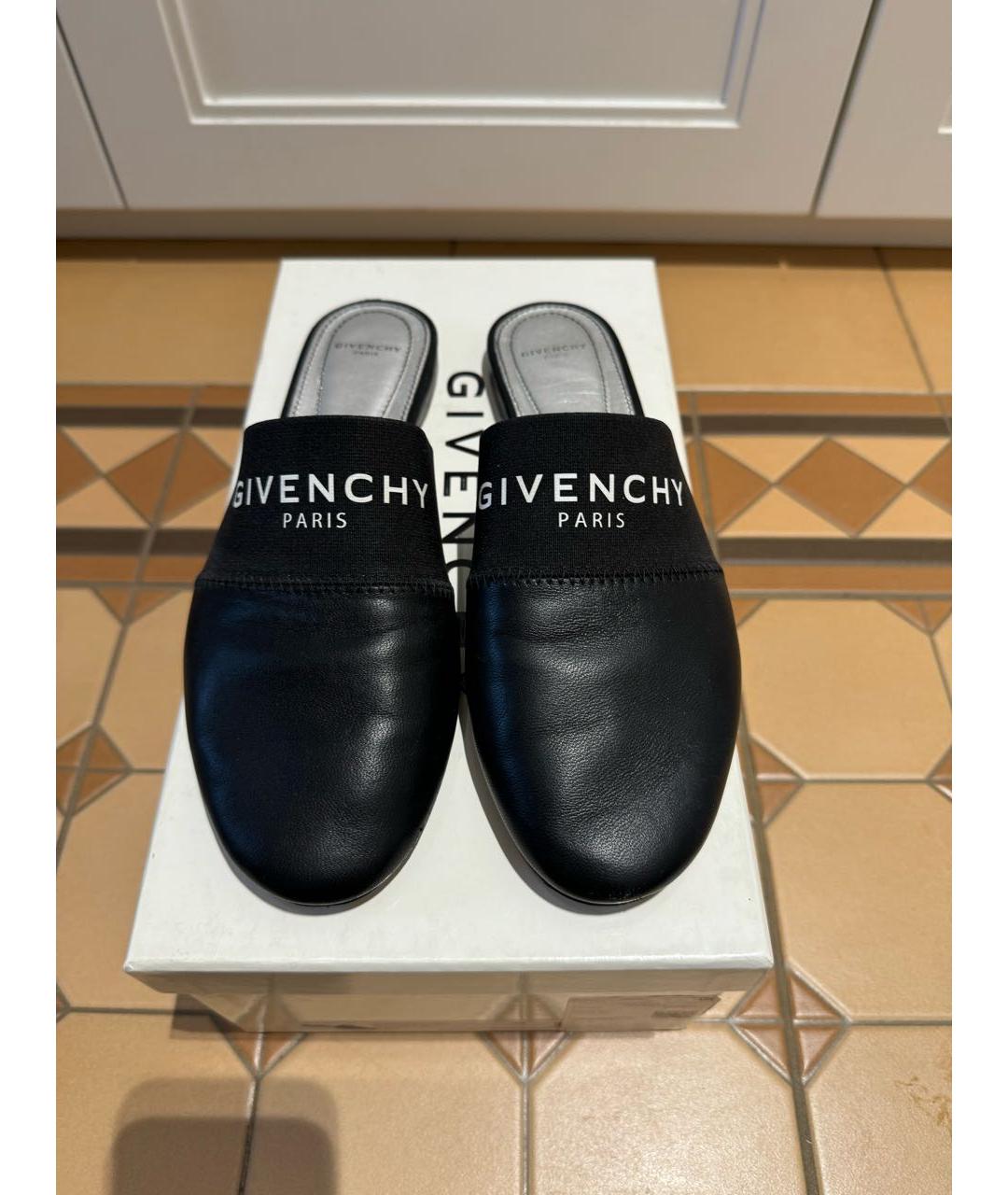 GIVENCHY Черные кожаные мюли, фото 4