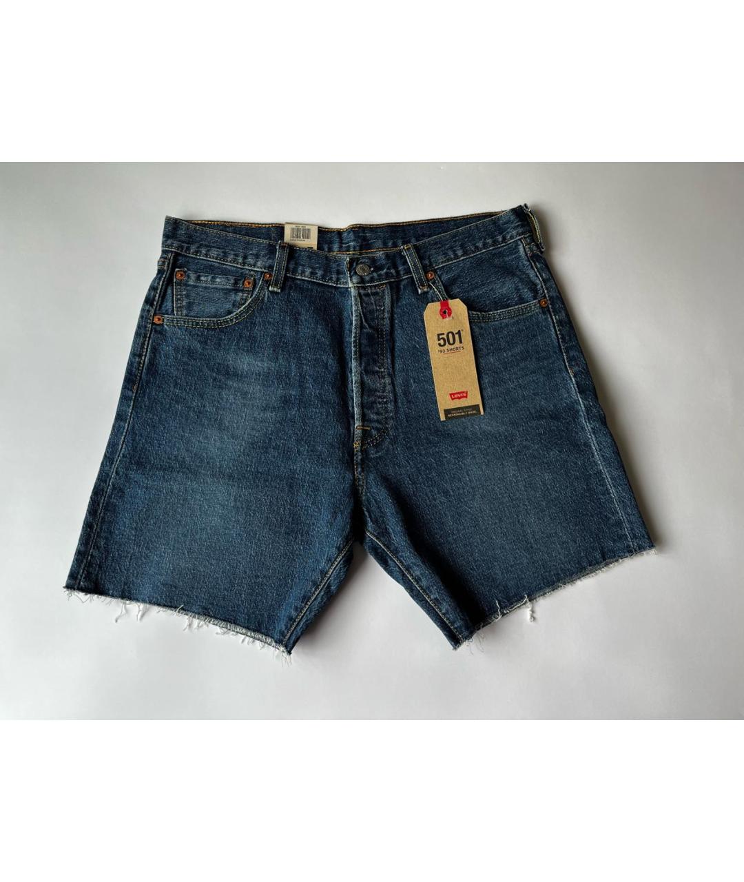 LEVI'S Голубые деним шорты, фото 5