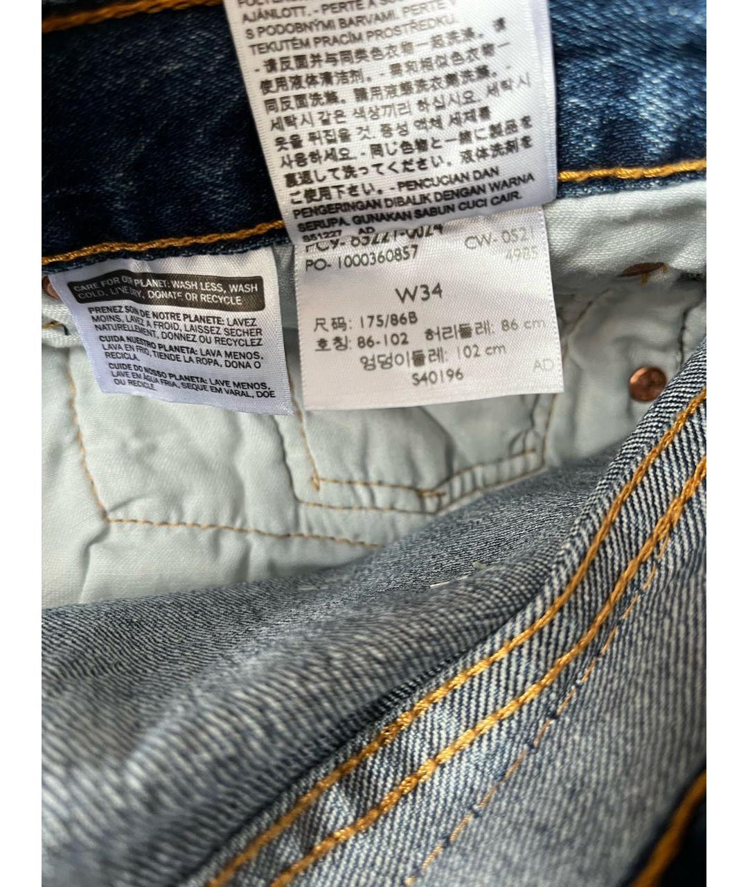 LEVI'S Голубые деним шорты, фото 4