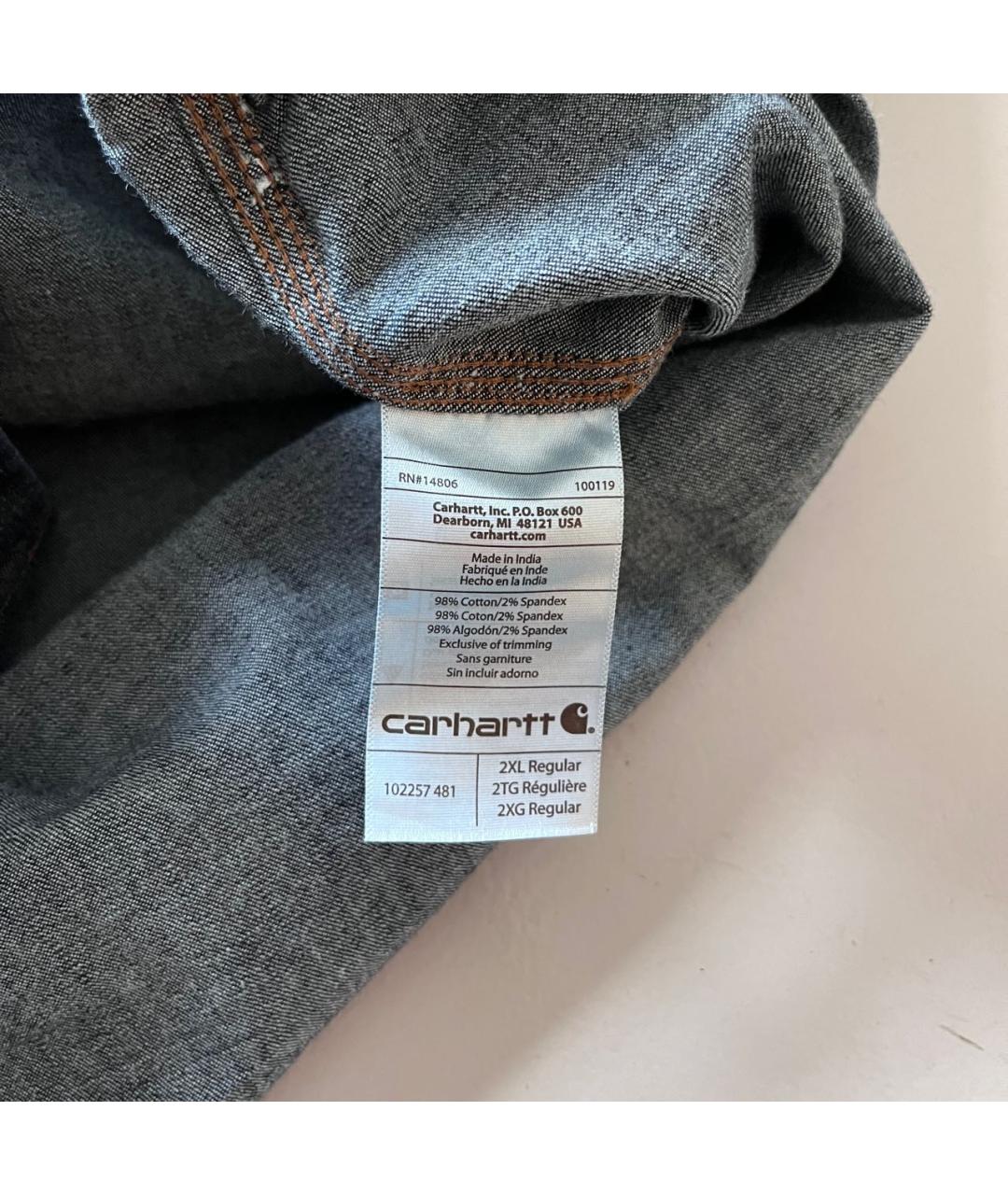 CARHARTT Темно-синяя хлопковая кэжуал рубашка, фото 6